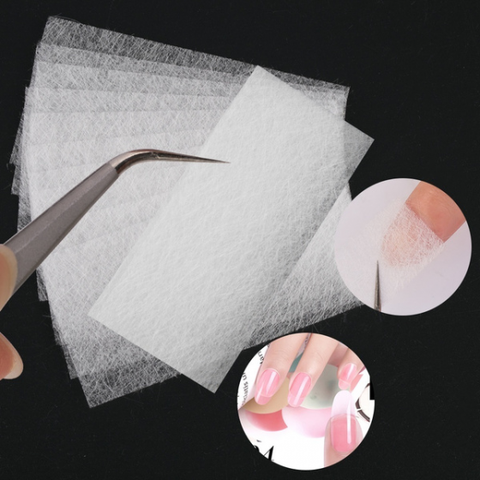 10pcs Nail Art Fiberglass Non-woven Silk Wrap Extension Building Nail Form French Acrylic Tip UV Gel