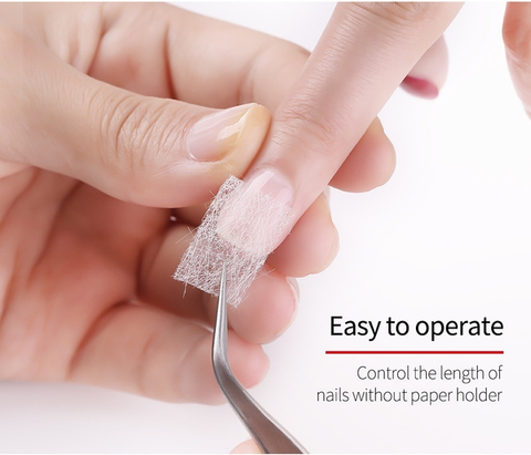10pcs Nail Art Fiberglass Non-woven Silk Wrap Extension Building Nail Form French Acrylic Tip UV Gel