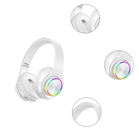 B39 bluetooth V5.0 headphones wireless Portable Folding Support TF Card Built-in FM mp3 player With LED Colorful Lights