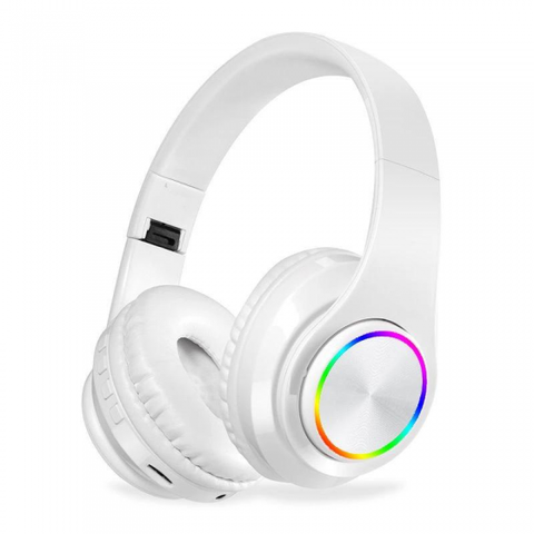 B39 bluetooth V5.0 headphones wireless Portable Folding Support TF Card Built-in FM mp3 player With LED Colorful Lights