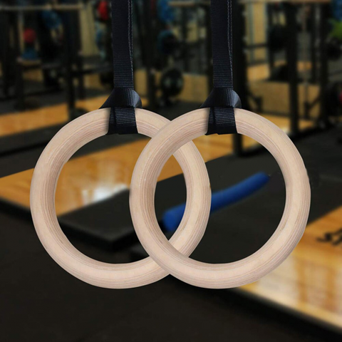 Gymnastic Ring with Adjustable Strap for  exercise strength training, fitness, pull ups and dips