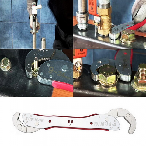 9-45mm Adjustable Multi Purpose Magic Spanner Set of tool Universal Wrench Pipe Adjustable Spanner for Home Wrench