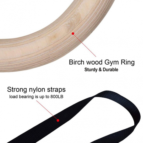 Gymnastic Ring with Adjustable Strap for  exercise strength training, fitness, pull ups and dips