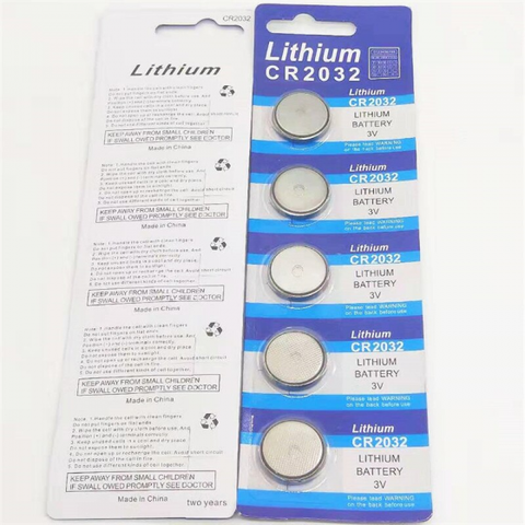 CR2032 Battery 220mAh 3 Volt Lithium Battery Coin Button Cell 5PCS/CARD
