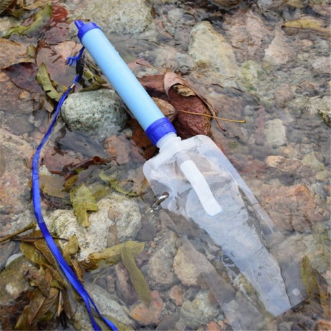 Personal Water Filter Set Camping Water Purifier Set Outdoor Hiking Camping Lake River Portable Water Filter Filtration Tube Straw