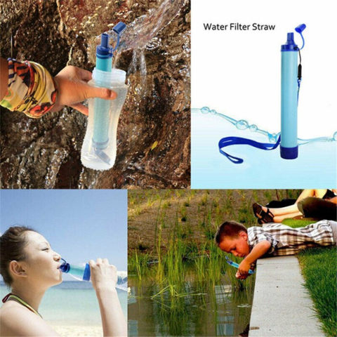 Personal Water Filter Set Camping Water Purifier Set Outdoor Hiking Camping Lake River Portable Water Filter Filtration Tube Straw