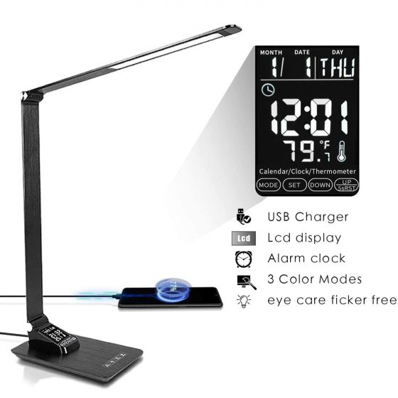 LED Desk Lamp with USB Charging Port