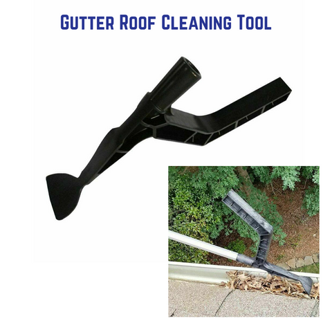 Gutter Roof Cleaning Tool Hook Shovel Scoop Leaves Dirt Remove Home Cleaner
