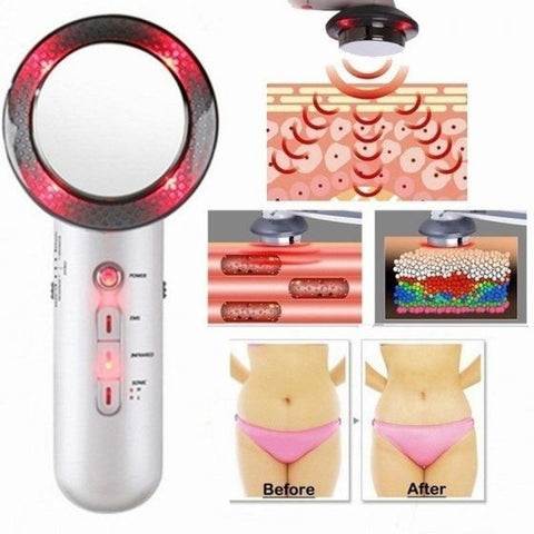 3 IN 1 Ultrasound Machine Anti Cellulite EMS Body Slimming Massager Fat Burner Weight Loss Device