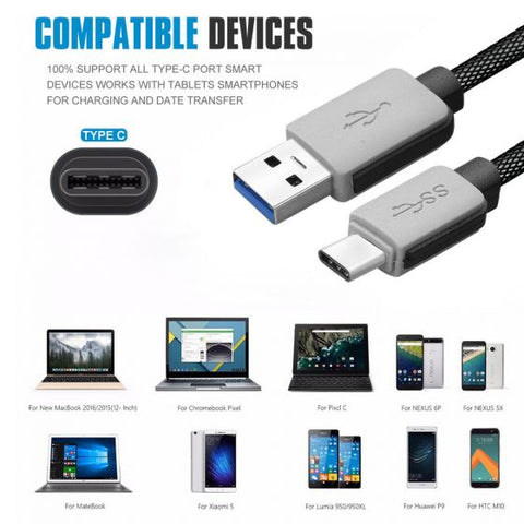 Braided Type C Charging  Cable