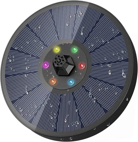 6 Lights Swimming Pump Panel Floating Solar Powered Fountains