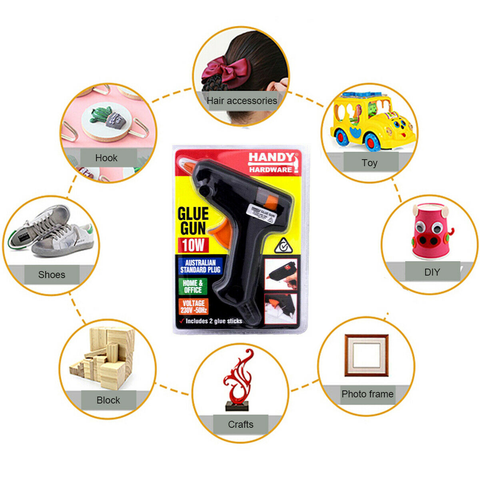 Mini Hot Glue Gun & 20pcs Melt Glue Sticks DIY Craft Projects Quick Repairs