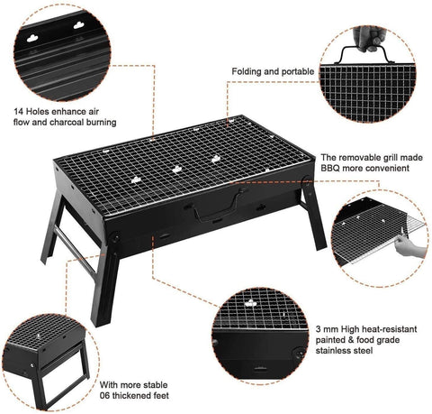BBQ Grill Hibachi Barbecue Portable Folding35*26*20CM SMALL SIZE