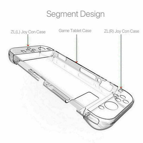 Nintendo Shockproof Hard Case Cover Set & Switch Tempered Glass Screen Protector
