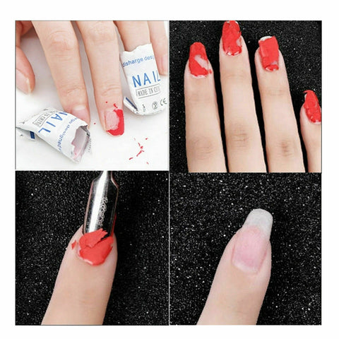 Disposable Gel Nail Polish Remover Pads UV Soak Off Acetone Removal Wraps