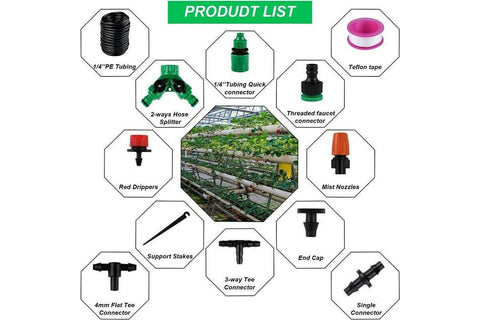 50M Hose Garden Irrigation System with Timer Plant Watering DIY Micro Drip Kits