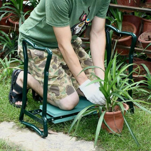 Garden Kneeler and Seat Tool Pouches Outdoor Bench Knee Pad Foldable