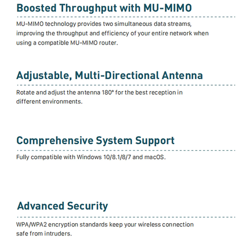 PIX-LINK AC1200 Wireless USB Wifi Adapter 2.4G&5G Network Card Dual Antennas High-Gain Wifi Reveiver USB 3.0 For PC Home Use