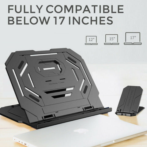 2in1 Ergonomic Adjustable Laptop Stand Portable Home Desk Riser Holder Tray