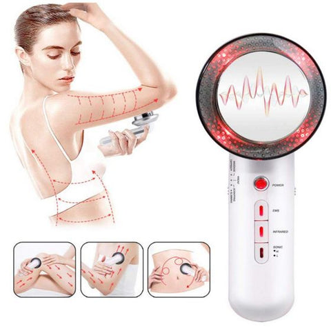 3 IN 1 Ultrasound Machine Anti Cellulite EMS Body Slimming Massager Fat Burner Weight Loss Device
