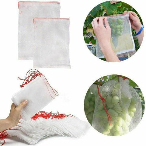 50 Fruit Net Bags Agriculture Garden Vegetable Protection Mesh Insect Proof