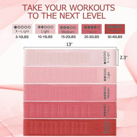 Exercise Resistance Bands Loop Set of 5