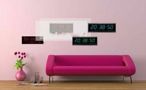 Digital Large Big Jumbo LED Wall Desk Alarm Clock With Calendar Temperature