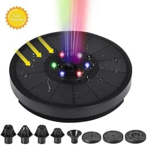 6 Lights Swimming Pump Panel Floating Solar Powered Fountains
