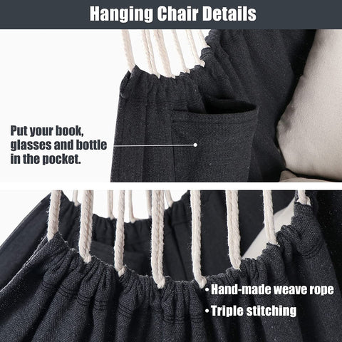 Hammock Chair Swing With Pillows