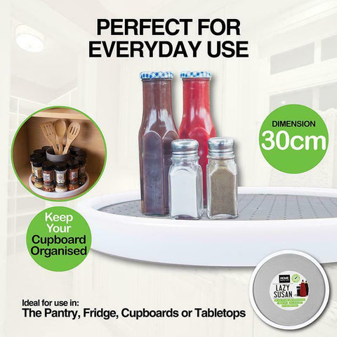 Home Master® 30CM Lazy Susan Rotating Swivel TurnTable SpaceSaver Storage Dining