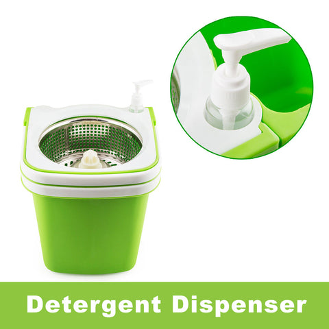 Split Bucket 360 Rotating Magic Spin Mop 2 Microfibre Mop Heads