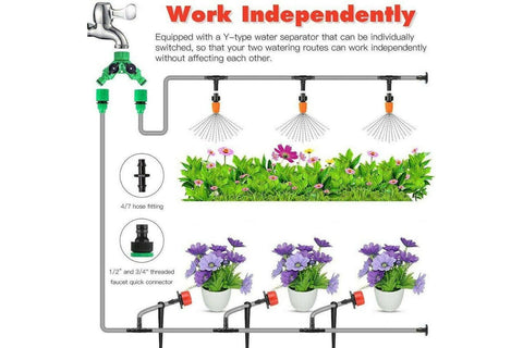 50M Hose Garden Irrigation System with Timer Plant Watering DIY Micro Drip Kits