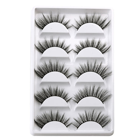 3D 5 Pairs Mink Natural Thick False Fake Eyelashes Eye Lashes Makeup Extension