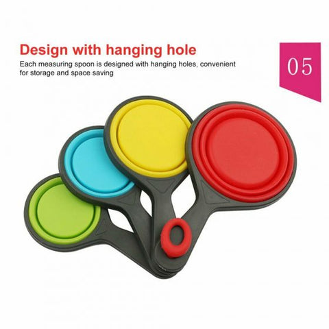 Food Grade Silicone Foldable Measuring Cups