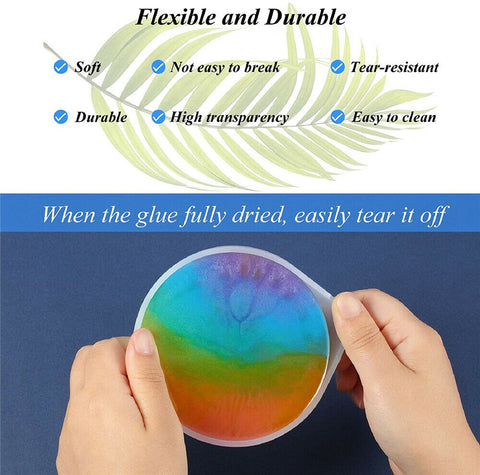 2XDIY Coaster Mould Handmade Crystal Epoxy Making Resin Silicone Pen Holder Mold