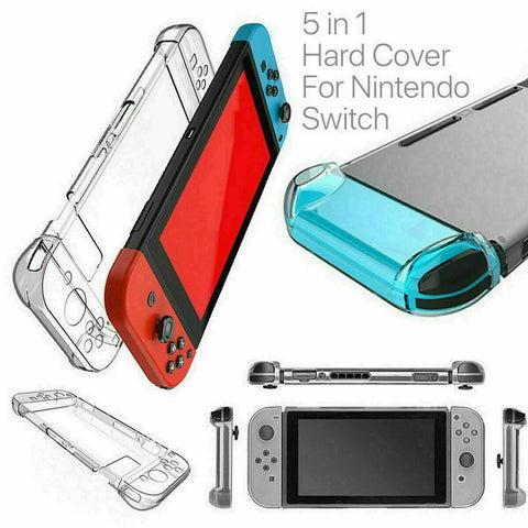 Nintendo Shockproof Hard Case Cover Set & Switch Tempered Glass Screen Protector