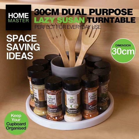 Home Master® 30CM Lazy Susan Rotating Swivel TurnTable SpaceSaver Storage Dining