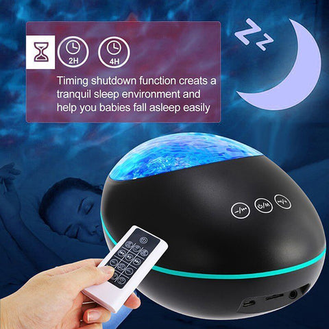 LED Galaxy Starry Night Light Projector Ocean Star Sky Party Baby Kids Room Lamp