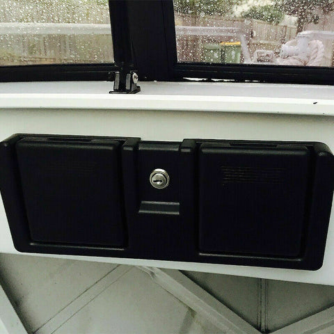 GLOVE BOX STORAGE folding Drink Holders RECESSED BOAT COMPARTMENT &KEY LOCK
