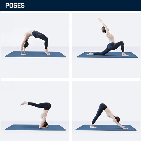 8mm TPE Yoga Dual Layer Mat Eco Friendly Exercise Fitness Gym Pilates