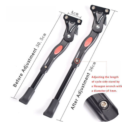Bicycle MTB Bike Kickstand Adjustable Side Prop Foot Kick Stand Parking Support