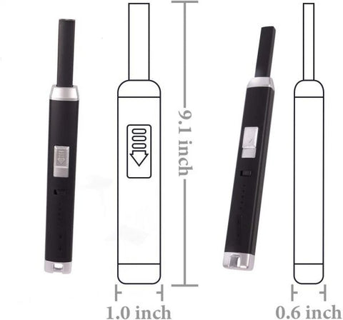 Electronic USB Pulse Plasma Arc Lighter Rechargeable Candle Lighter Safety Lock and Power Indicator