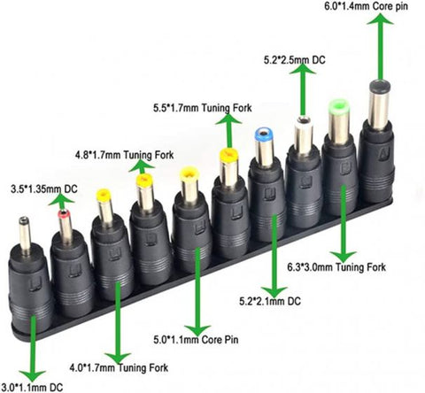 38pcs Universal DC Barrel Jack 5.5 x 2.1mm DC Adapter Laptop Power Supply DC Plug Connector Compatible for Computer Power Supply Plug Jack Sets