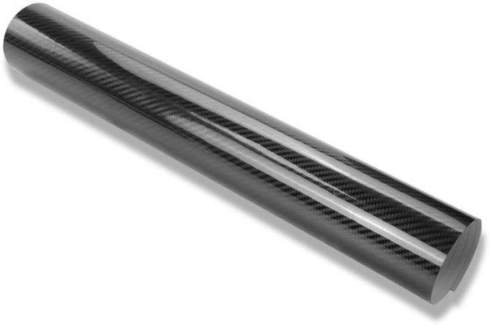 5D High Gloss Black Carbon Fiber Vinyl Bubble Free Air Release Car Wrap Film Automotive DIY Decals
