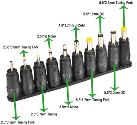 38pcs Universal DC Barrel Jack 5.5 x 2.1mm DC Adapter Laptop Power Supply DC Plug Connector Compatible for Computer Power Supply Plug Jack Sets