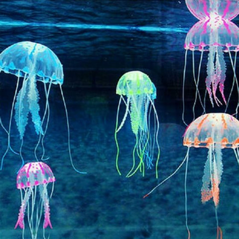 Artificial Glowing Effect Fish Tank Decoration Aquarium Jellyfish Ornament