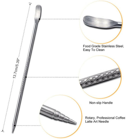 Stainless Steel Milk Coffee Pitcher Espresso Frothing Scale Jug Pot Latte Pen