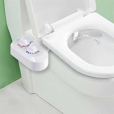 Bidet Toilet Attachment Hot/Cold Water "Dual Nozzle"