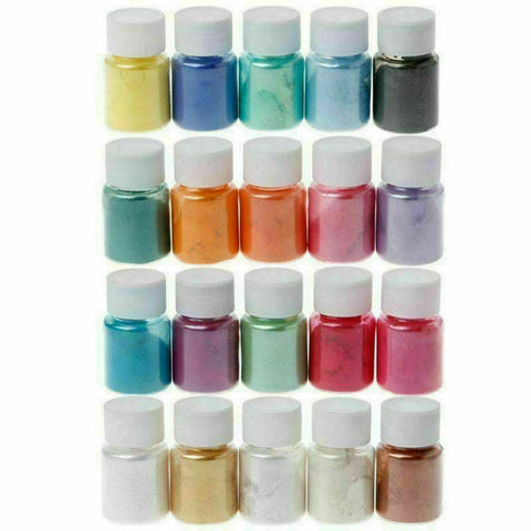 8pcs Pearl Pigment Powder for Epoxy Resin Floors Metallic Dye Ultra Mixed Color