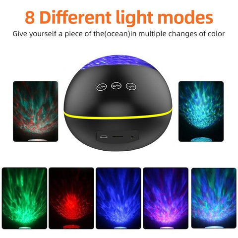 LED Galaxy Starry Night Light Projector Ocean Star Sky Party Baby Kids Room Lamp